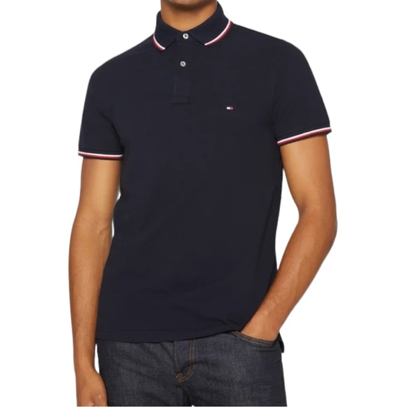 Navy Blue Tommy Hilfiger Polo Shirt (XL) - Picture 1 of 6